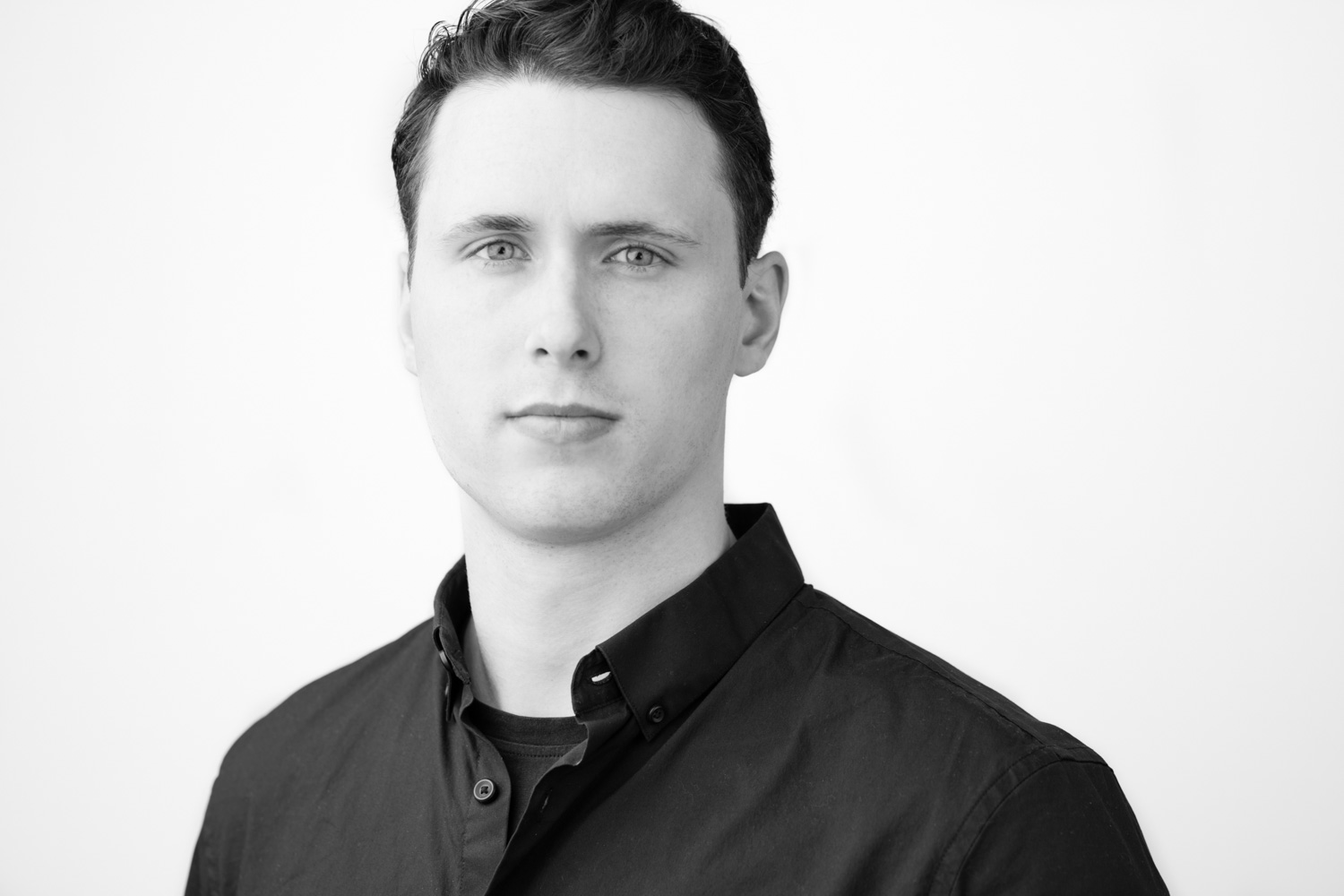 Modern black and white business headshots for NYC startup Celsius Network