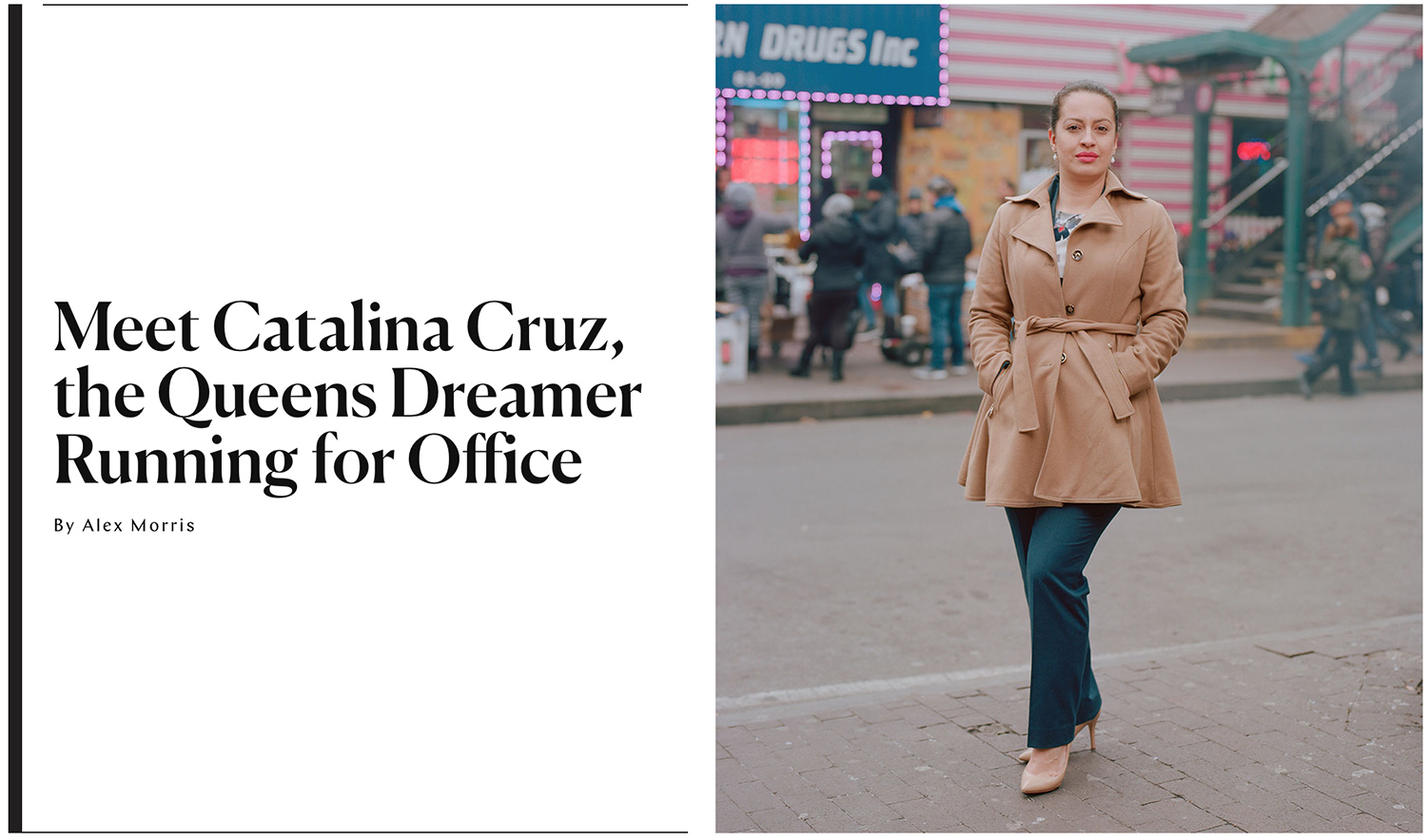Portrait of Queens Dreamer Catalina Cruz for New York Magazine NYC Tearsheet