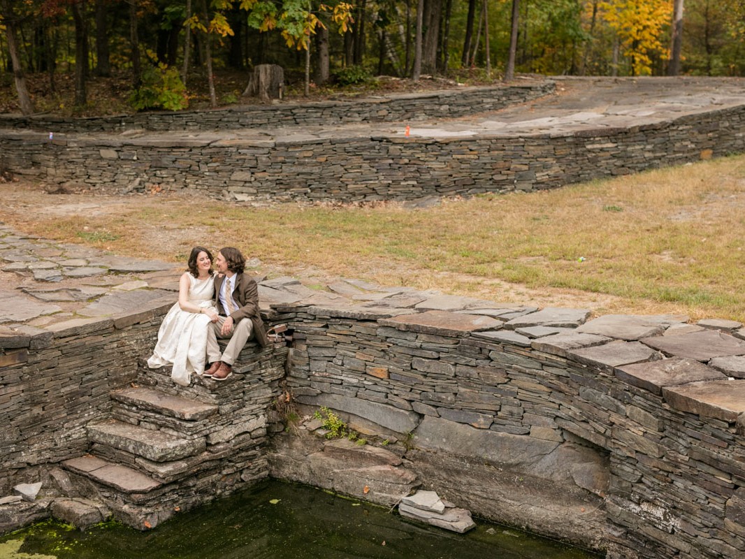 beautiful Opus 40 wedding at the popular sculpture park and museum in Saugerties, NY
