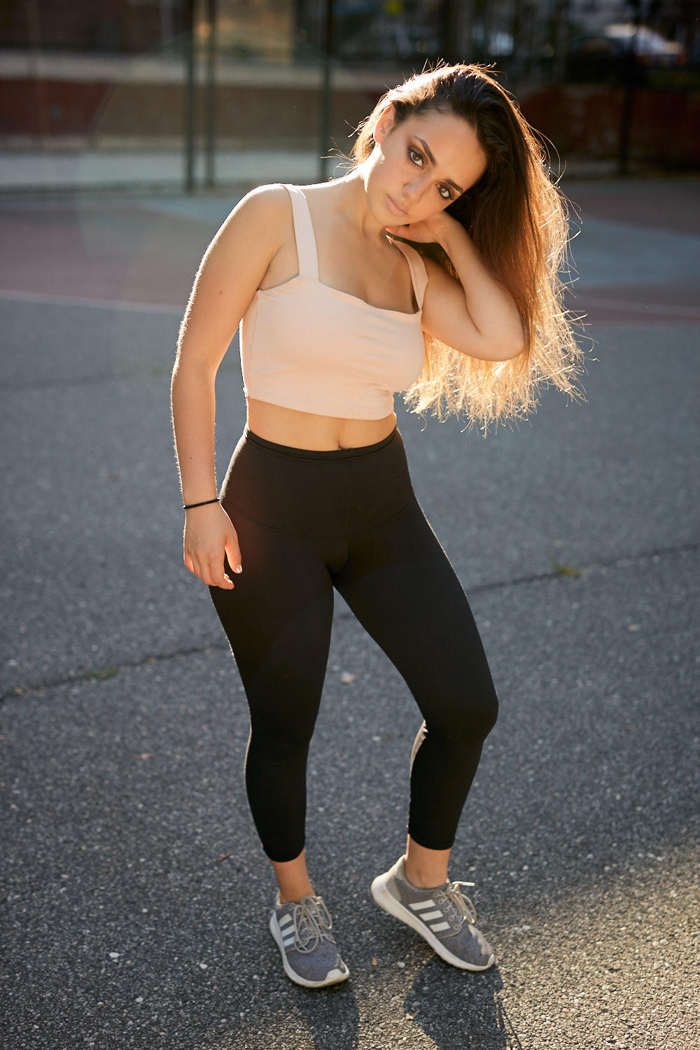 Lifestyle Photographer Dallas | Fitness Lifestyle Photography of Model on Outdoor Basketball Court