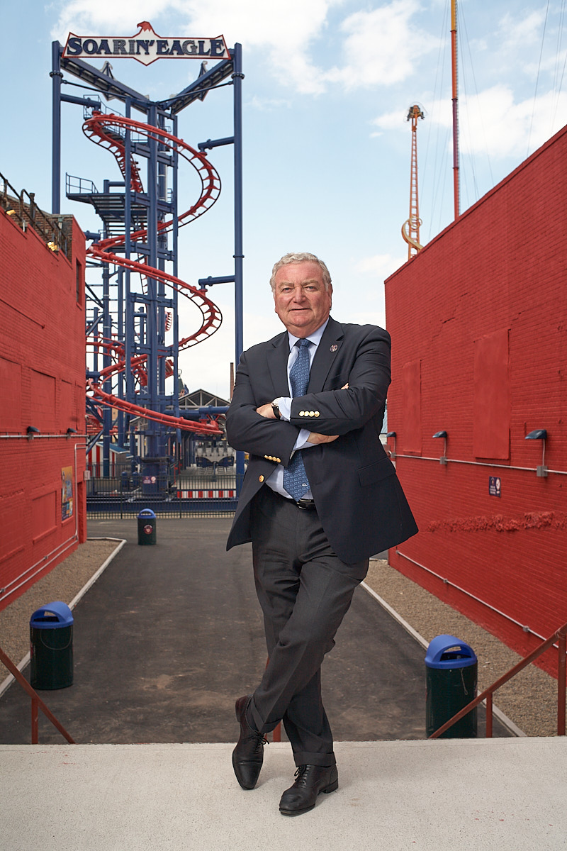 Dallas Business Portraits - Outdoor CEO Portrait at Amusement Park