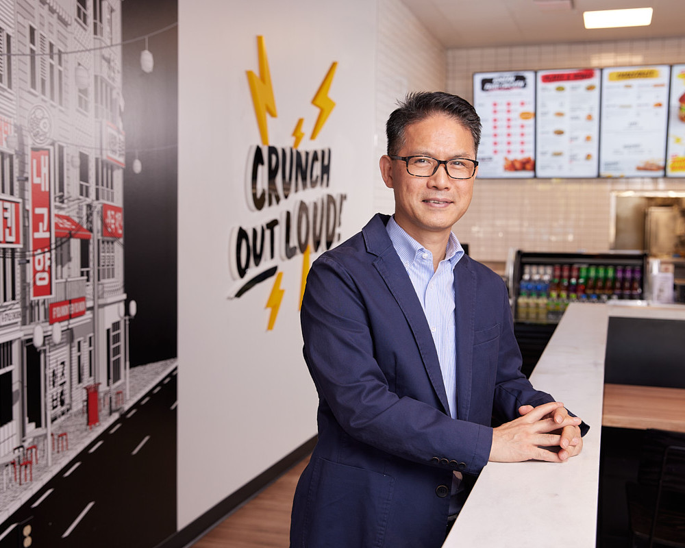 Business Portrait of Bonchon CEO Bryan Shin for Franchise Magazine in Plano, TX