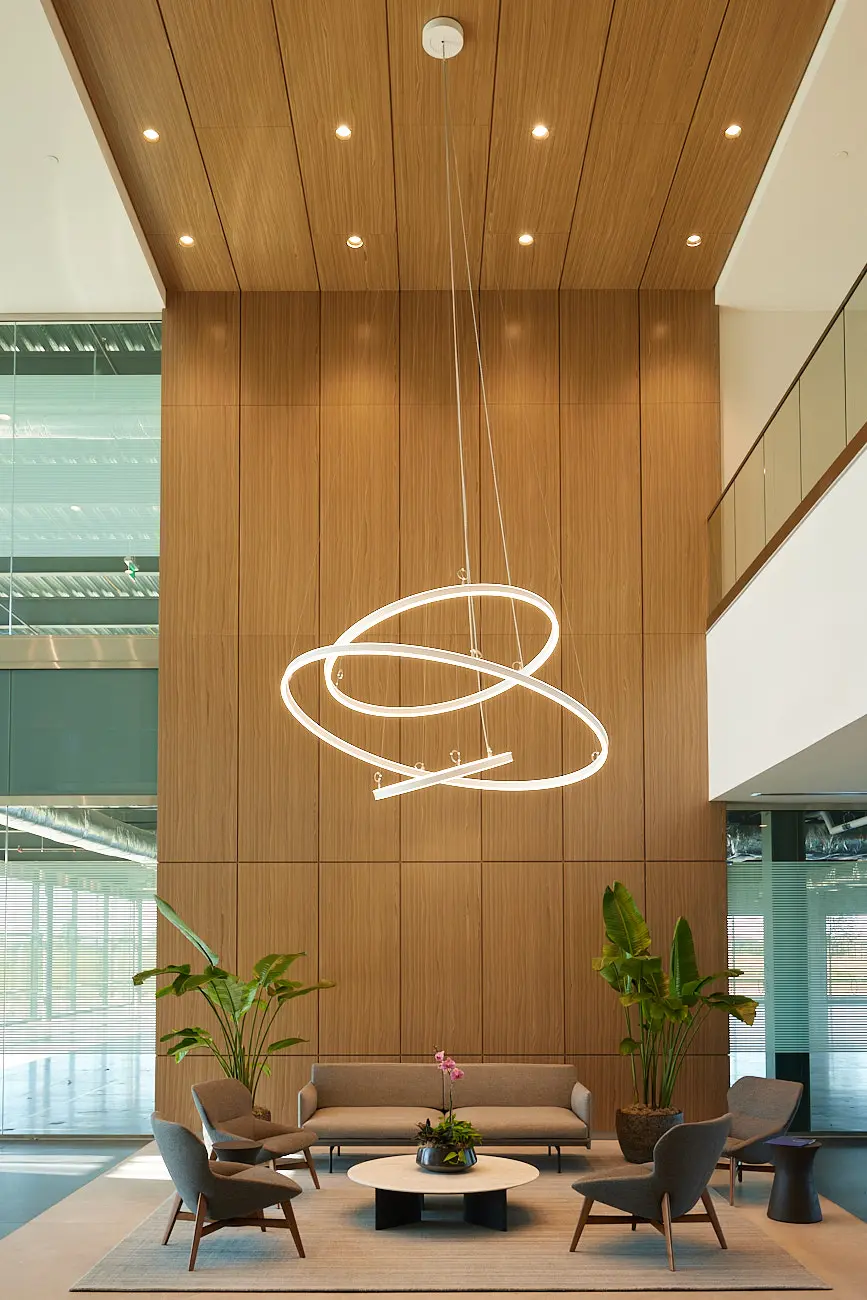 Interiors Photographer Dallas - Inside Lobby of Commercial Office Building Hillwood Commons II