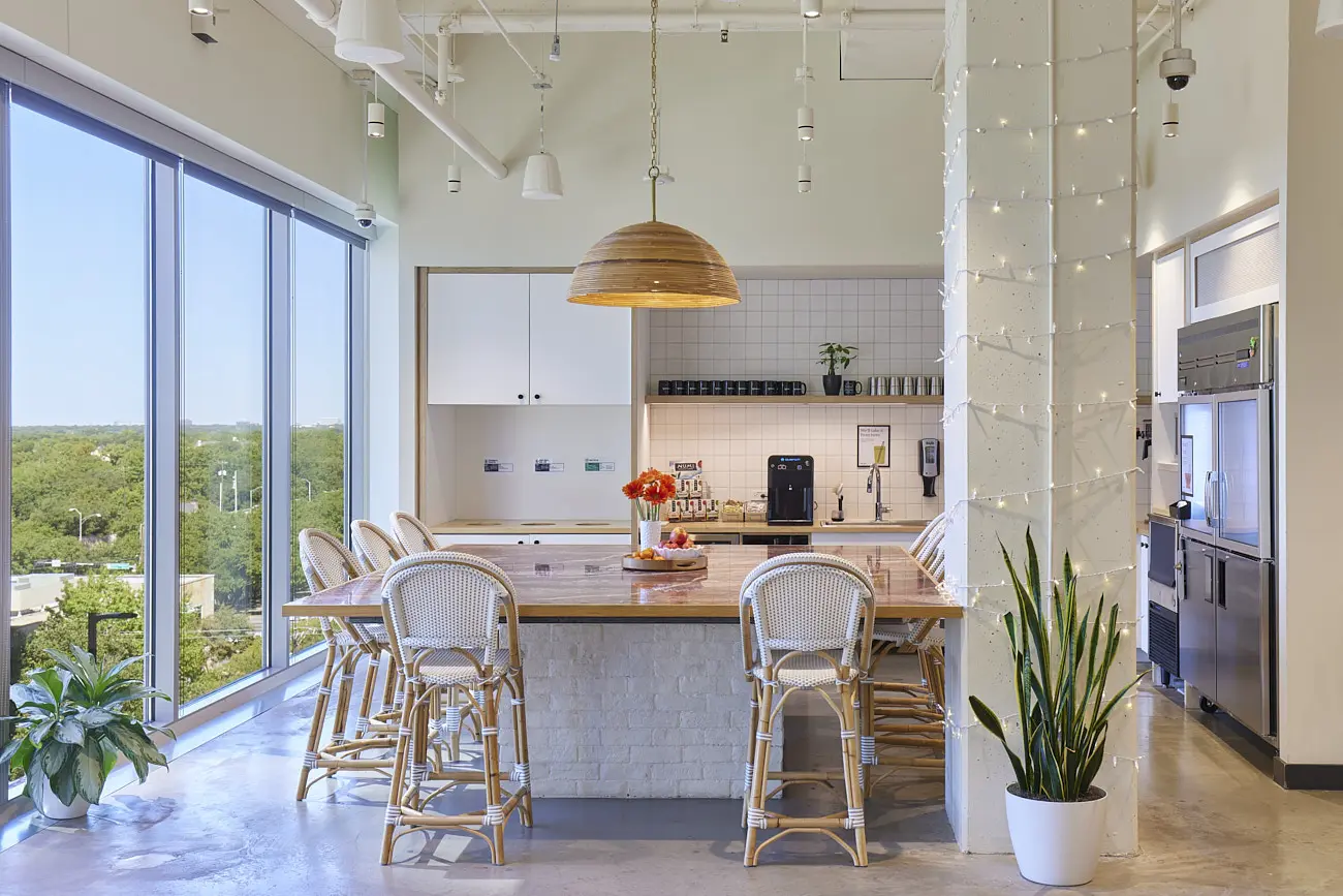 Architecture Photographer Dallas | Interiors of Kitchen at Co-Working Space WeWork