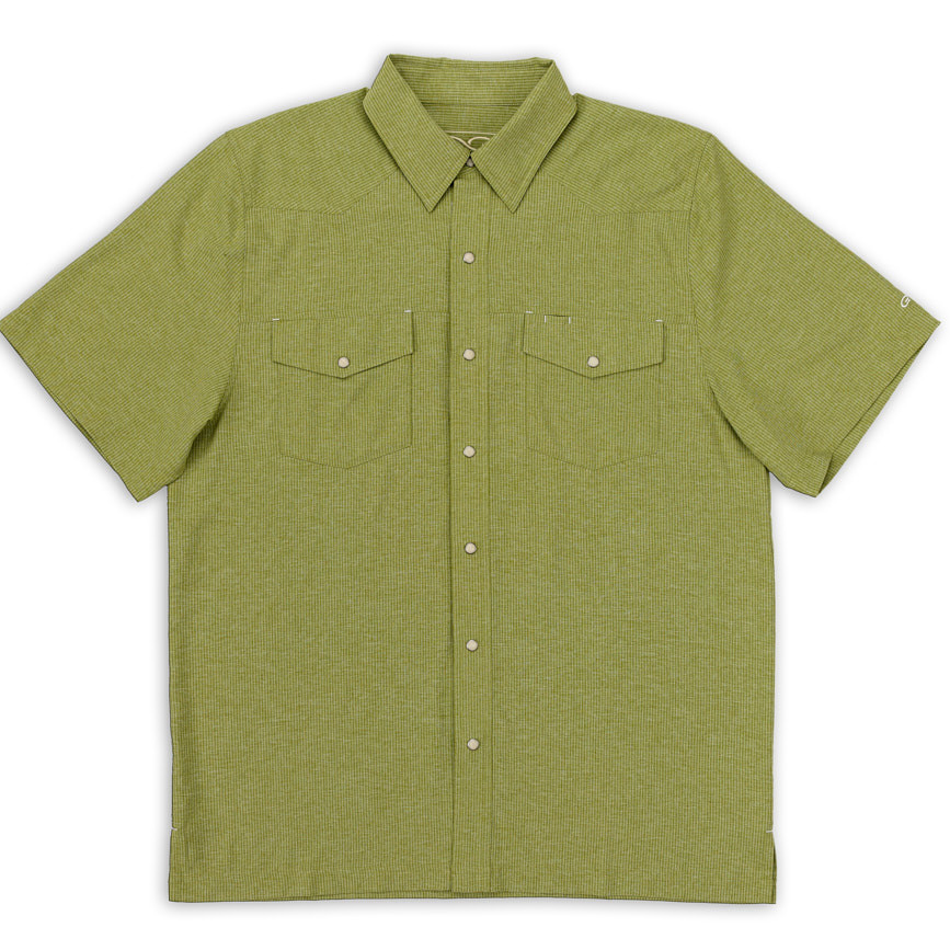 Product Photographer Dallas - Apparel Photography of Green Button Up Shirt Sleever Shirt